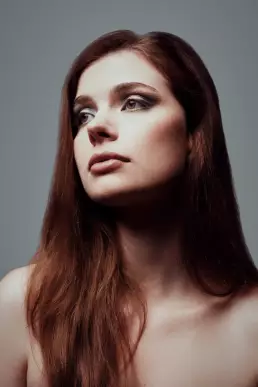 Beauty brown ginger makeup smokey