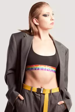 woman calvin klein underwear grey suits