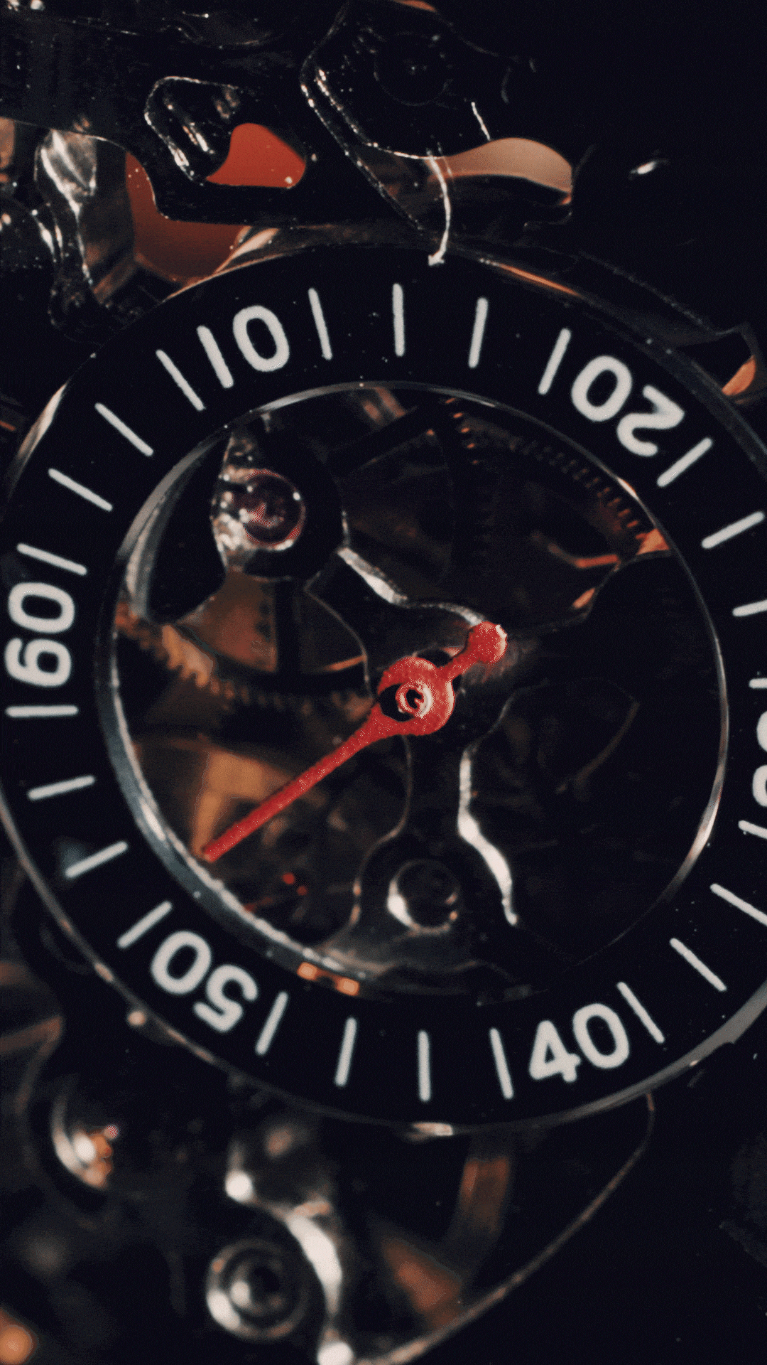 Watch fossil advertisement black gold movement