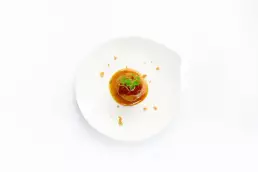 plate food photography white brown green