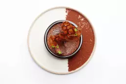 plate food photography chocolate green