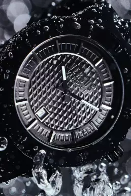 versace water buble watch black